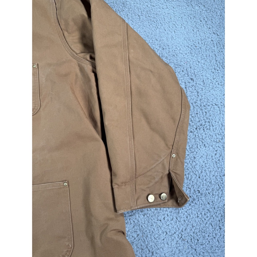 Carhartt Chore‎ Coat Jacket Mens 2XL Tall Brown Blanket Lined Canvas Workwear - Picture 6 of 13